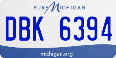 MI license plate DBK6394