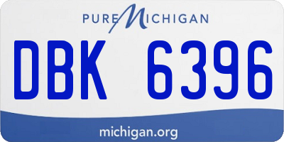 MI license plate DBK6396