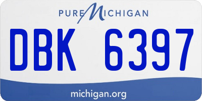 MI license plate DBK6397