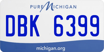 MI license plate DBK6399