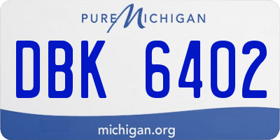 MI license plate DBK6402