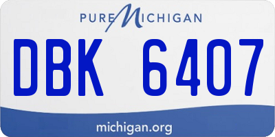 MI license plate DBK6407