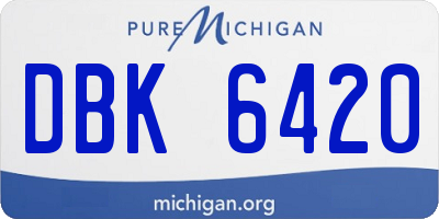 MI license plate DBK6420