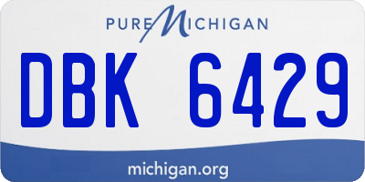 MI license plate DBK6429