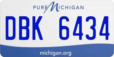 MI license plate DBK6434