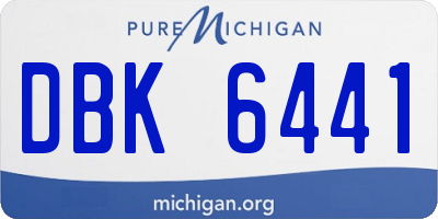 MI license plate DBK6441