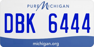 MI license plate DBK6444