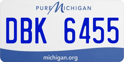 MI license plate DBK6455