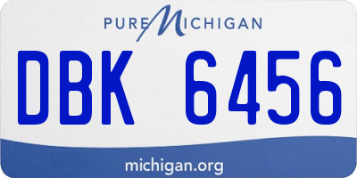 MI license plate DBK6456