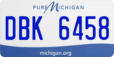 MI license plate DBK6458