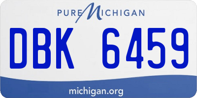 MI license plate DBK6459