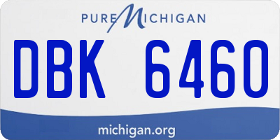 MI license plate DBK6460