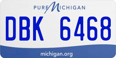 MI license plate DBK6468