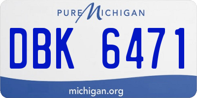MI license plate DBK6471
