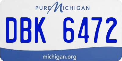 MI license plate DBK6472
