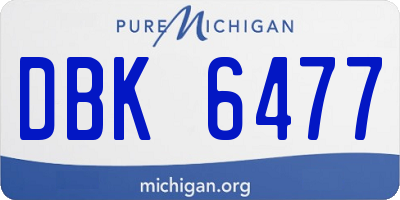 MI license plate DBK6477