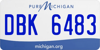 MI license plate DBK6483