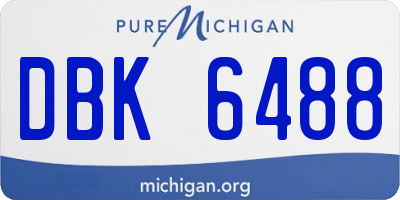 MI license plate DBK6488