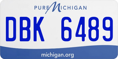 MI license plate DBK6489