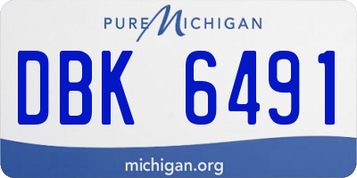 MI license plate DBK6491