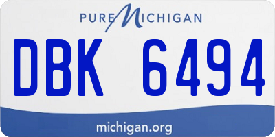 MI license plate DBK6494