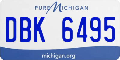 MI license plate DBK6495