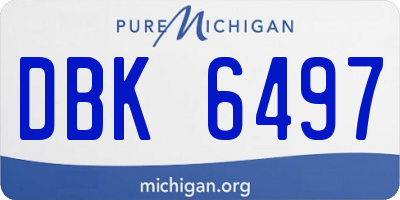 MI license plate DBK6497