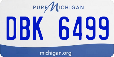 MI license plate DBK6499