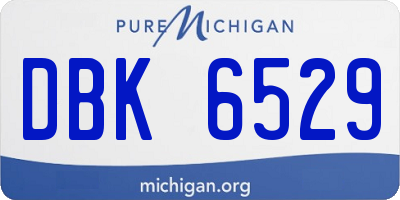 MI license plate DBK6529