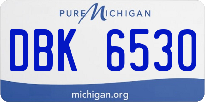 MI license plate DBK6530