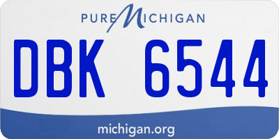 MI license plate DBK6544