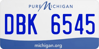 MI license plate DBK6545