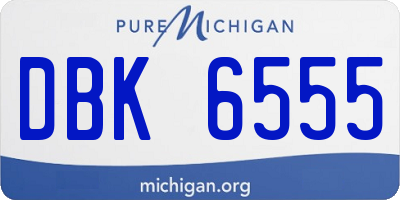 MI license plate DBK6555