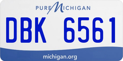MI license plate DBK6561