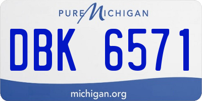 MI license plate DBK6571