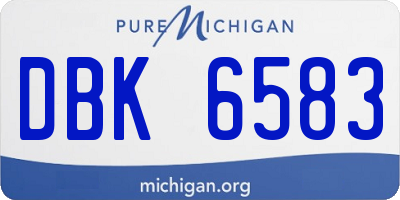 MI license plate DBK6583
