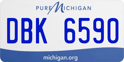 MI license plate DBK6590