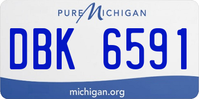 MI license plate DBK6591