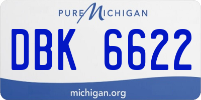 MI license plate DBK6622