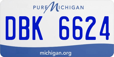 MI license plate DBK6624