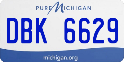 MI license plate DBK6629