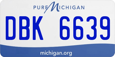 MI license plate DBK6639