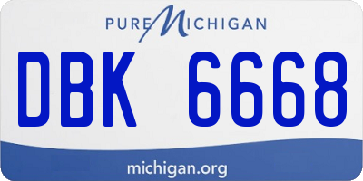 MI license plate DBK6668