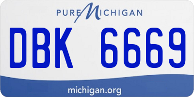MI license plate DBK6669