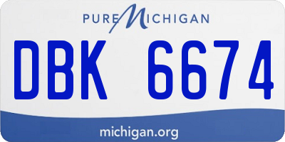 MI license plate DBK6674