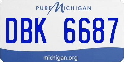 MI license plate DBK6687