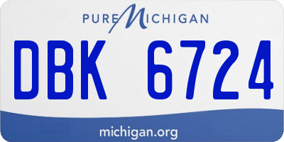 MI license plate DBK6724