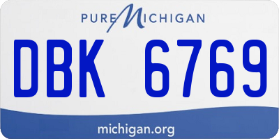 MI license plate DBK6769