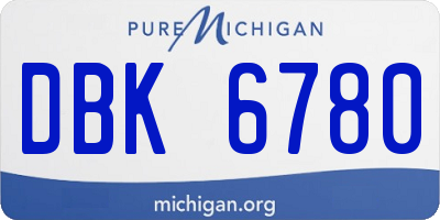 MI license plate DBK6780