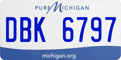 MI license plate DBK6797
